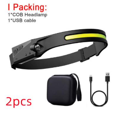 COB LED Induction Headlamp Hunting Light