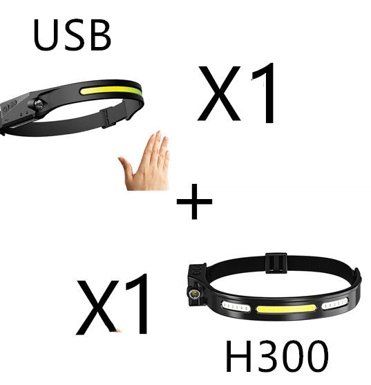 COB LED Induction Headlamp Hunting Light