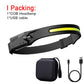 COB LED Induction Headlamp Hunting Light