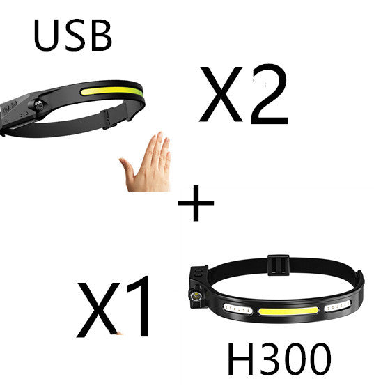 COB LED Induction Headlamp Hunting Light