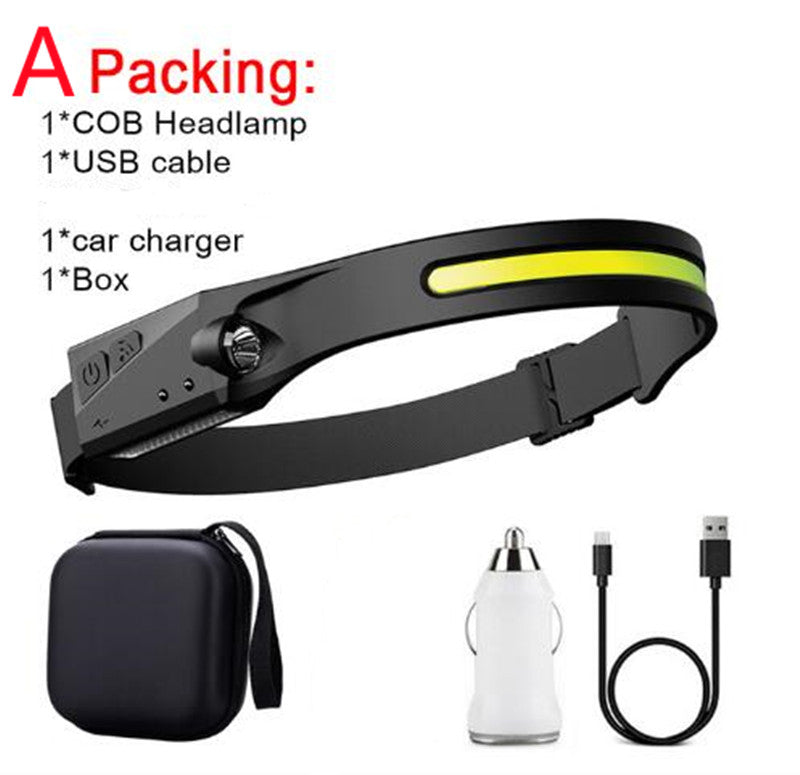COB LED Induction Headlamp Hunting Light