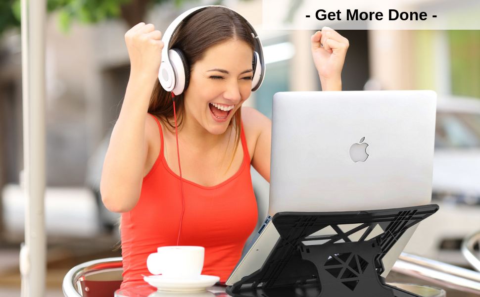 Laptop And Tablet Stand With Mobile stand